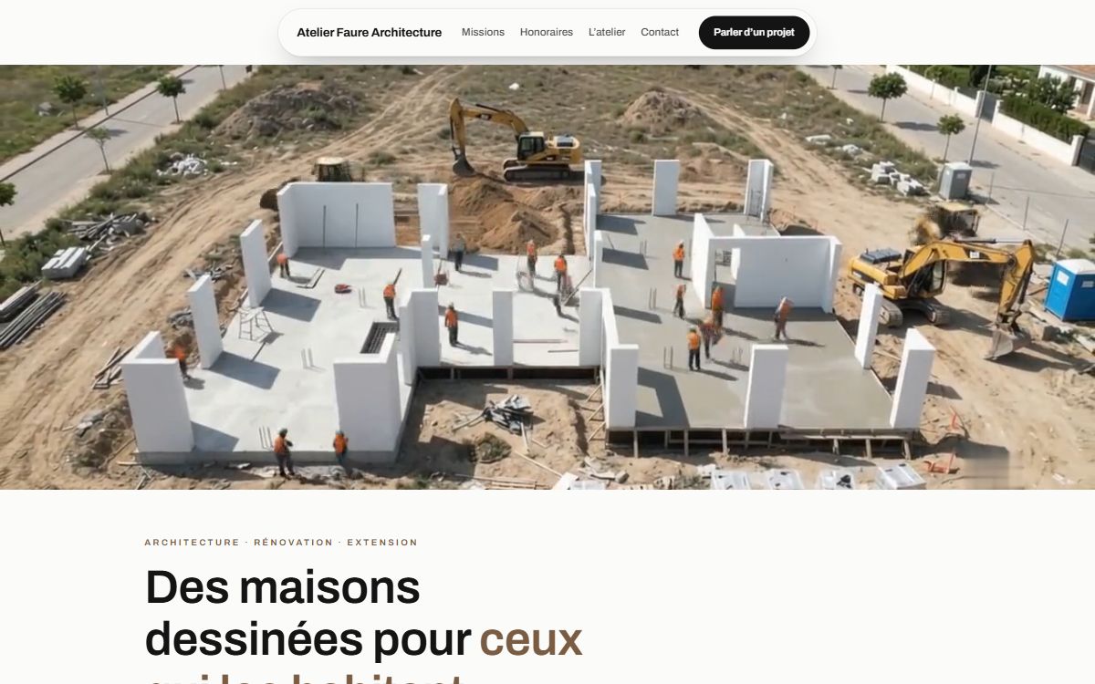 Le site de démo Atelier Faure Architecture
