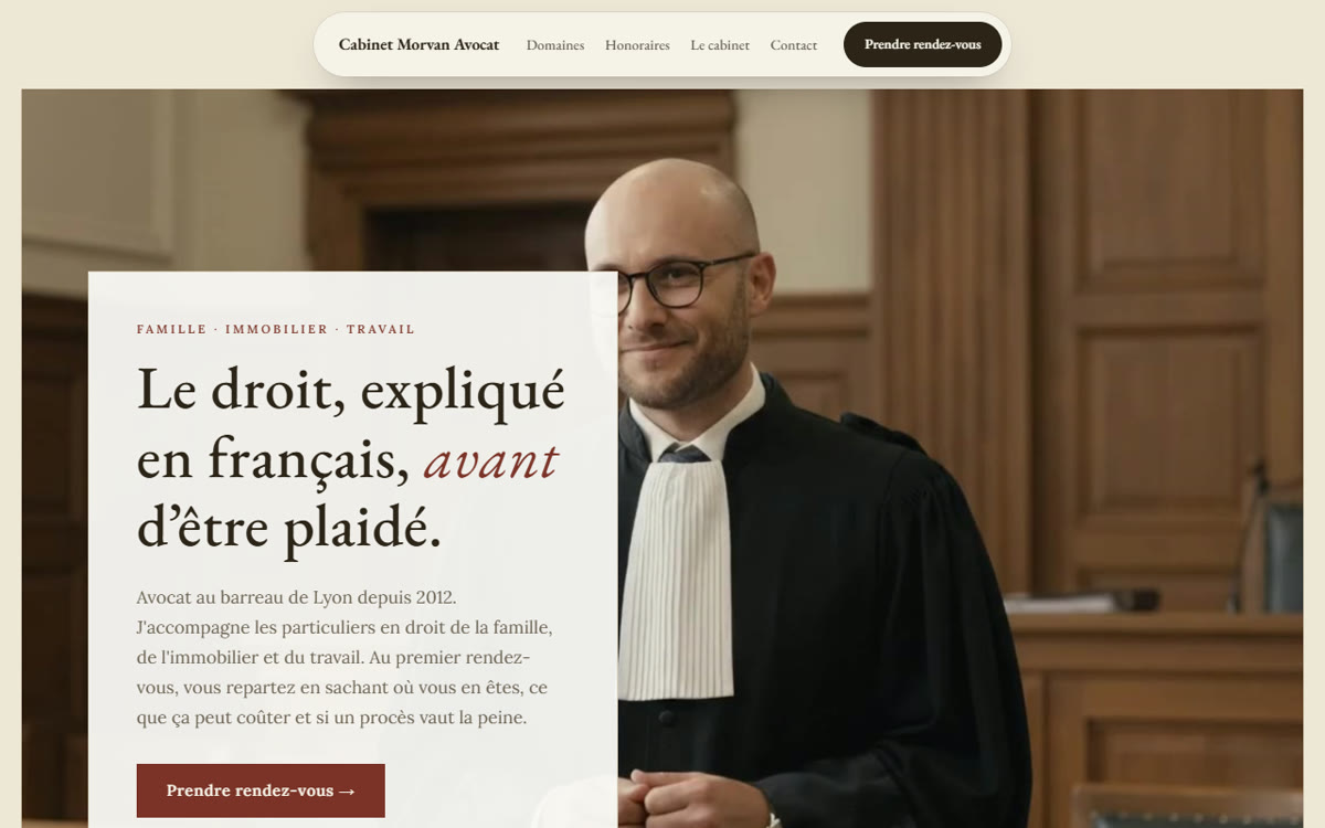 Le site de démo Cabinet Morvan