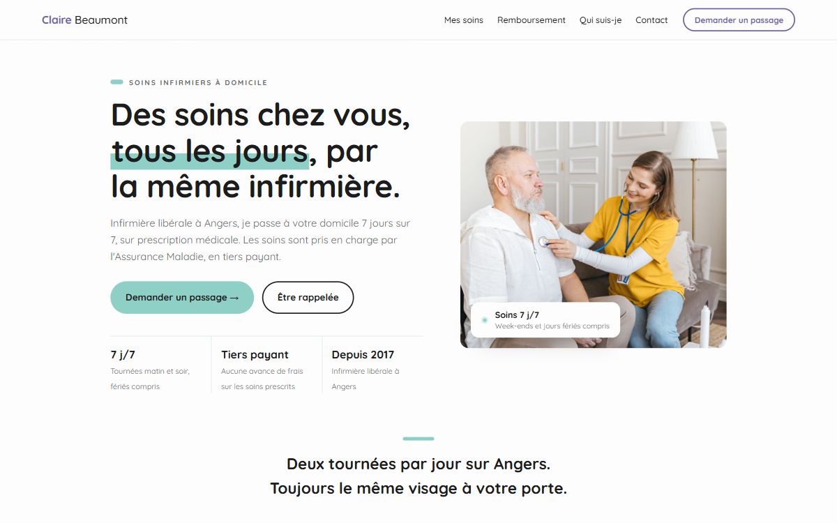 Le site de démo Claire Beaumont