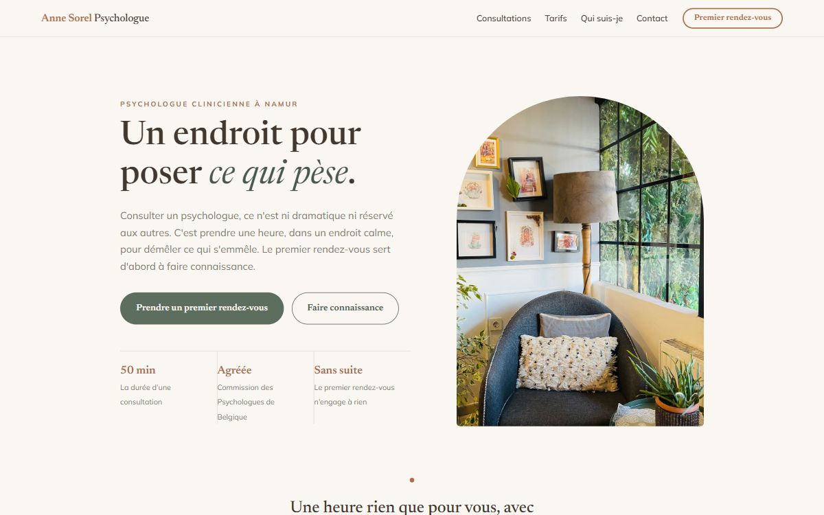 Le site de démo Anne Sorel